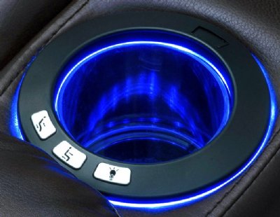 Cup Holder w/ touch sensor, light, USB