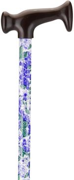 Print Cane - Lilacs & Green Leaves