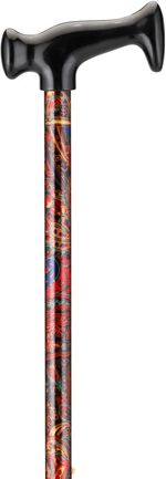 Print Cane - Blue Paisley