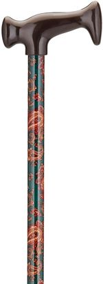 Print Cane - Paisley on Green